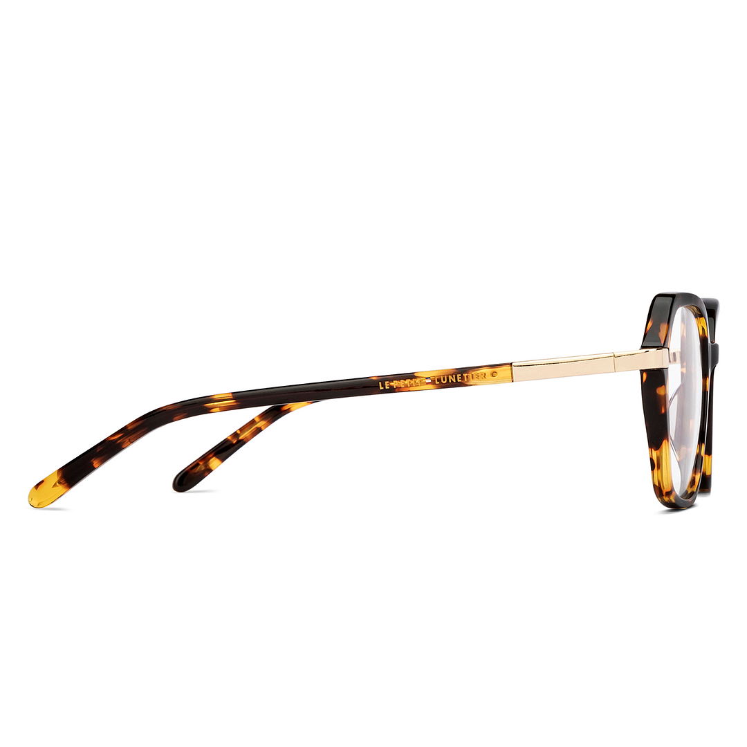 Le Petit Lunetier Tortoise Full Rim Geometric left side