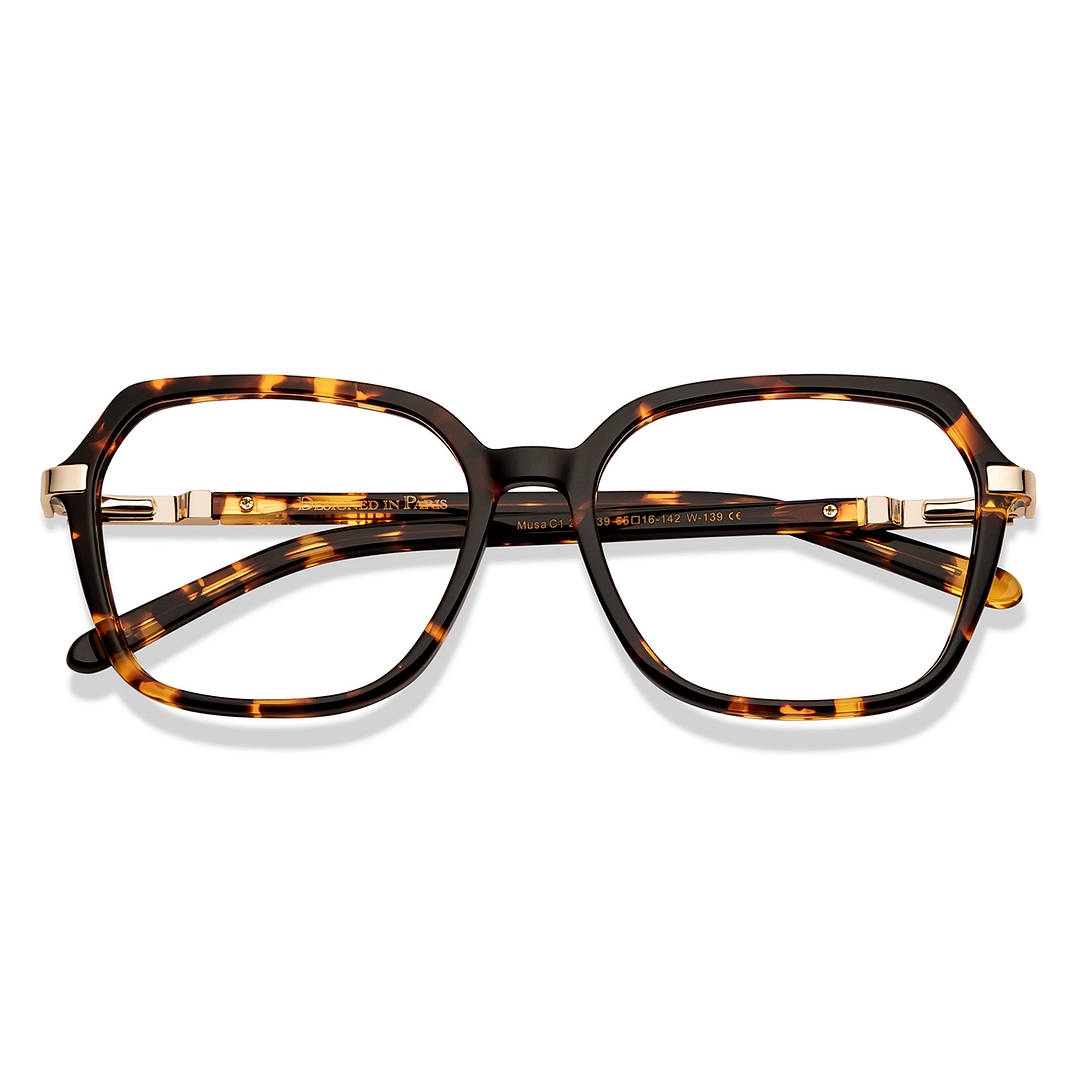 Le Petit Lunetier Tortoise Full Rim Geometric left side