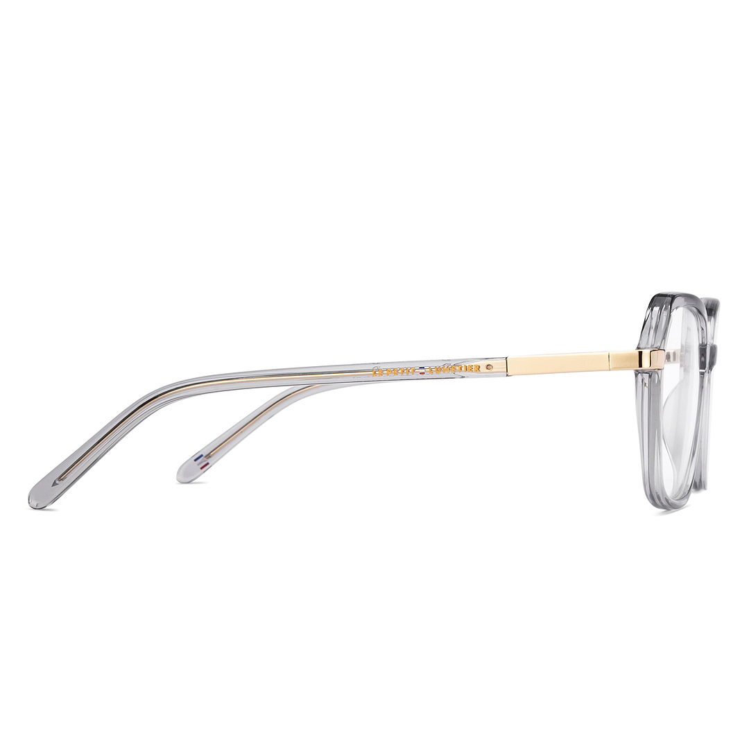 Le Petit Lunetier Gray Transparent Full Rim Geometric left side