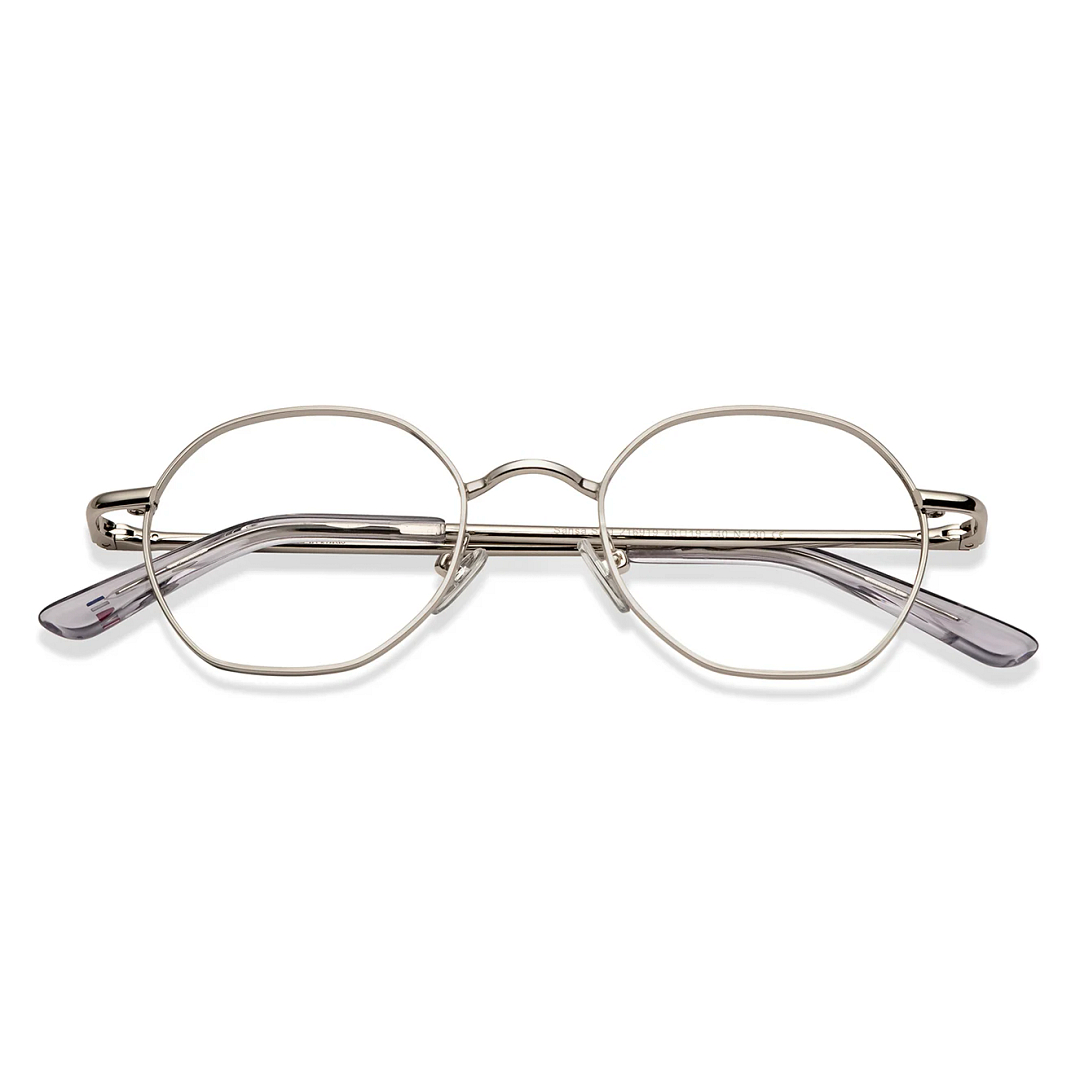 Le Petit Lunetier Silver Full Rim Round left side
