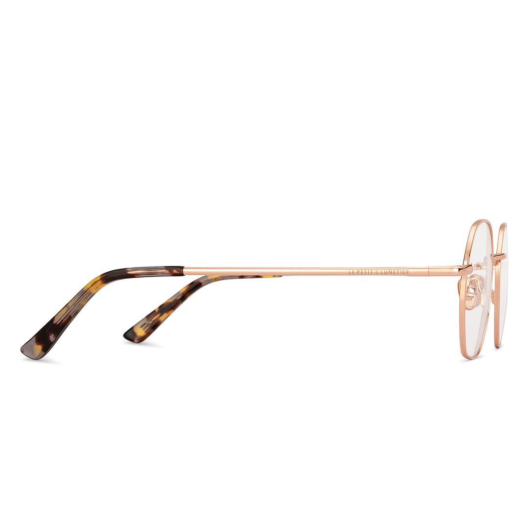 Le Petit Lunetier Gold Full Rim Round left side