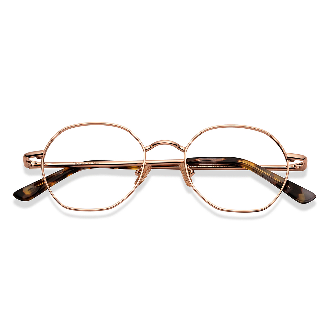 Le Petit Lunetier Gold Full Rim Round left side