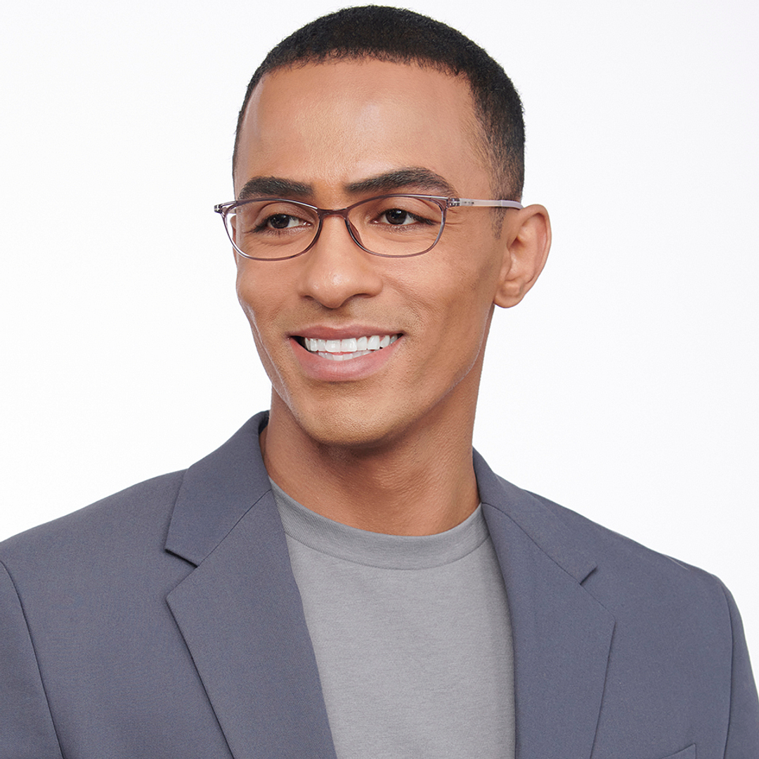 Lenskart Air Online Gray Transparent Full Rim Cat Eye right side