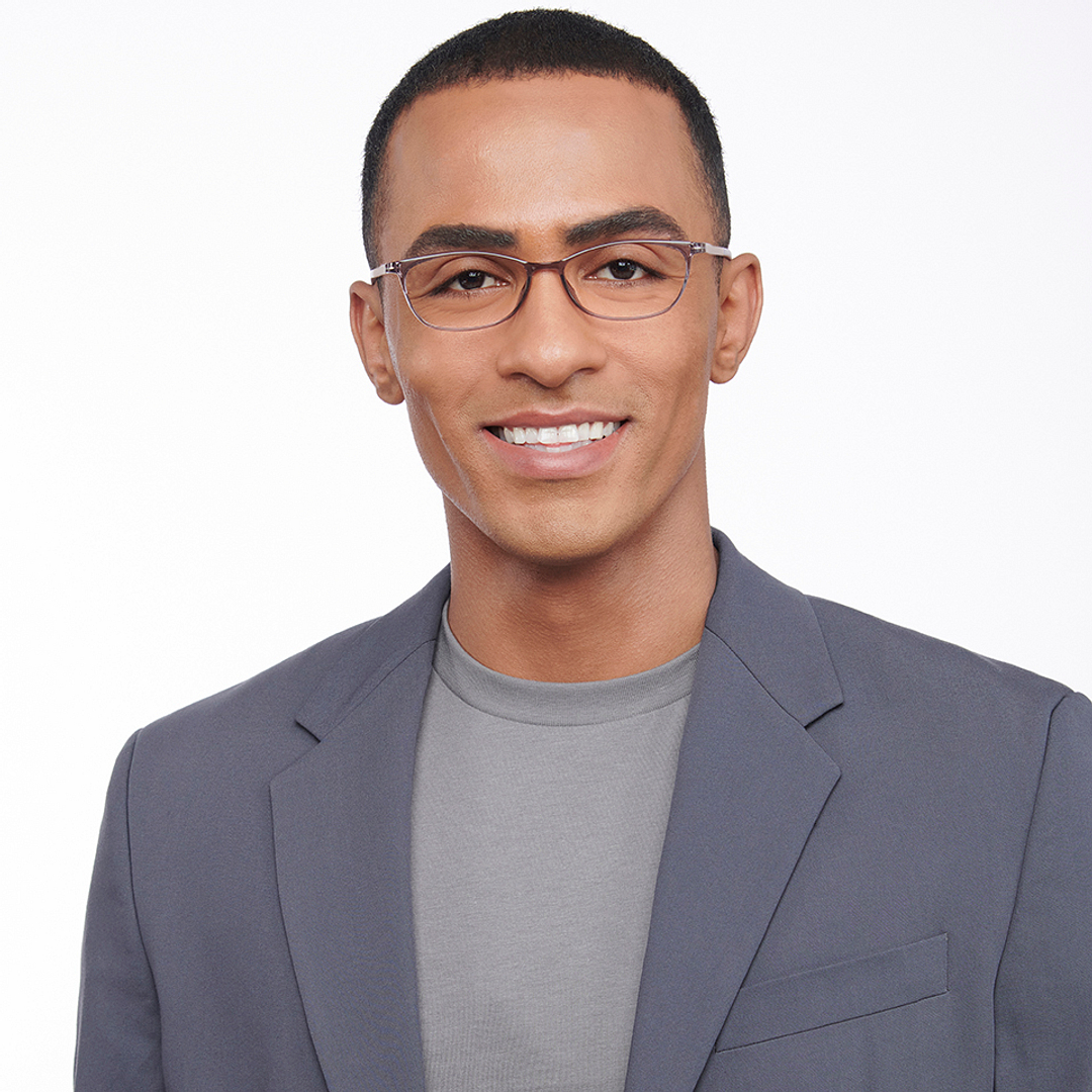 Lenskart Air Online Gray Transparent Full Rim Cat Eye left side