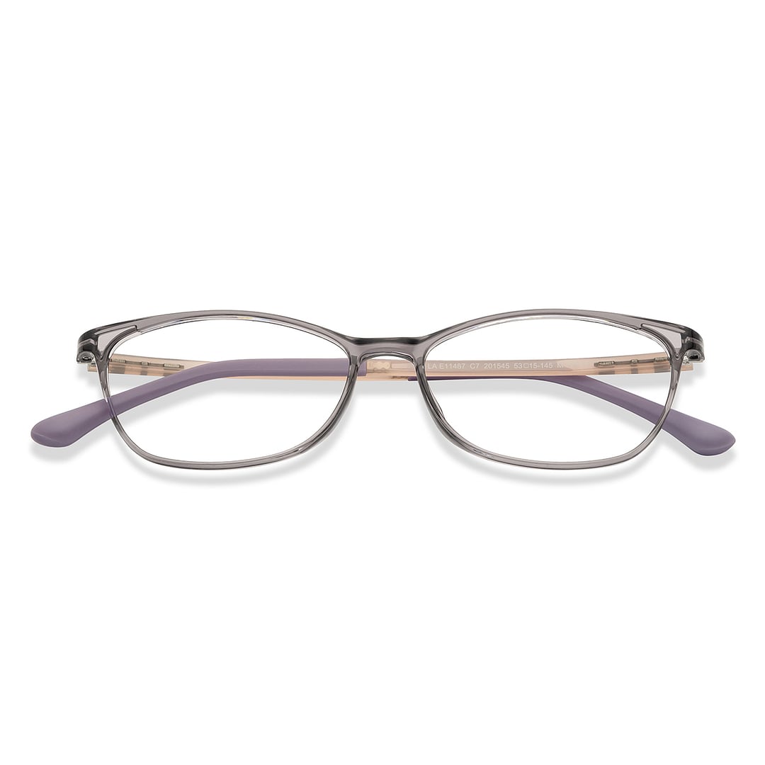 Lenskart Air Online Gray Transparent Full Rim Cat Eye left side