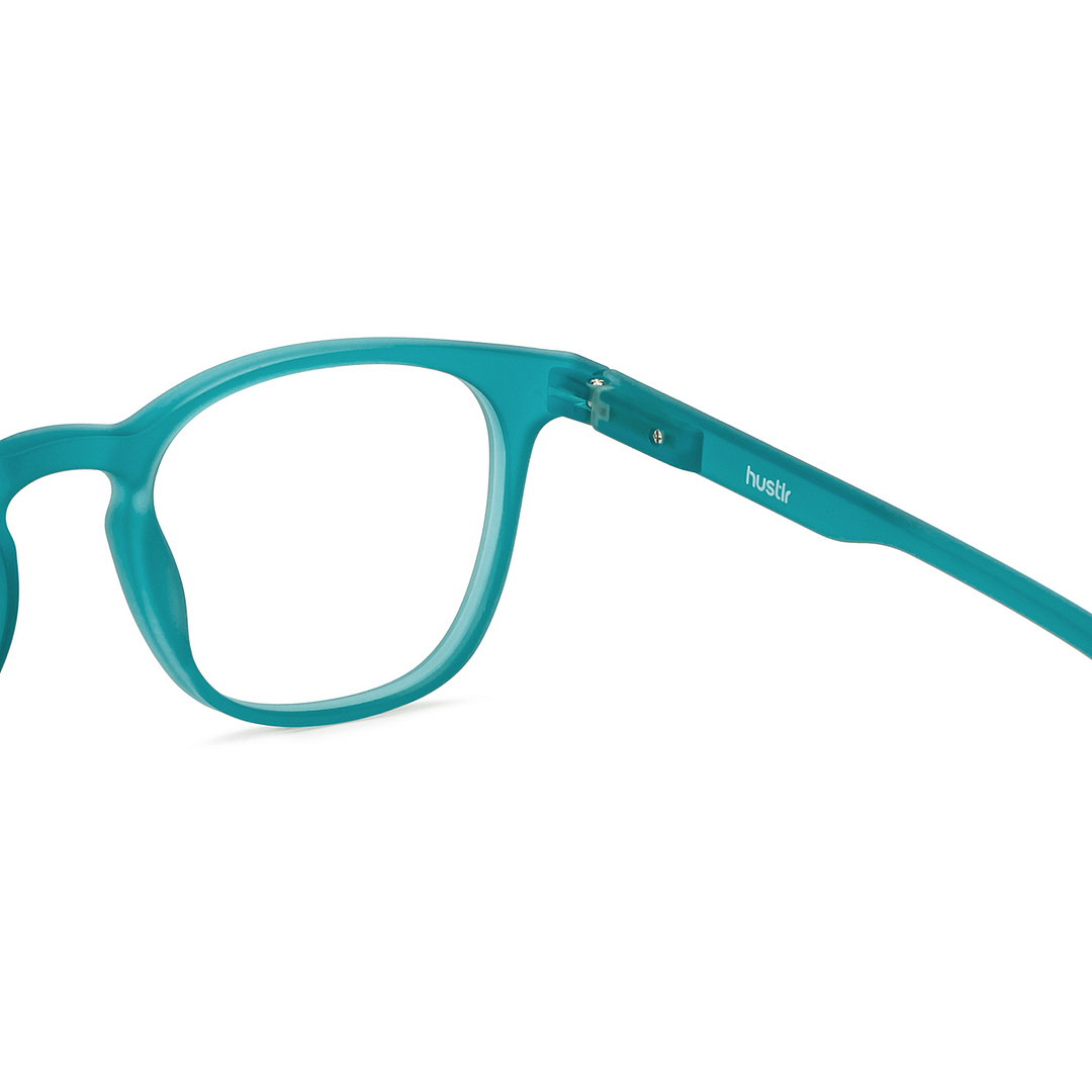 Lenskart Hustlr Blue Lagoon Full Rim Square left side