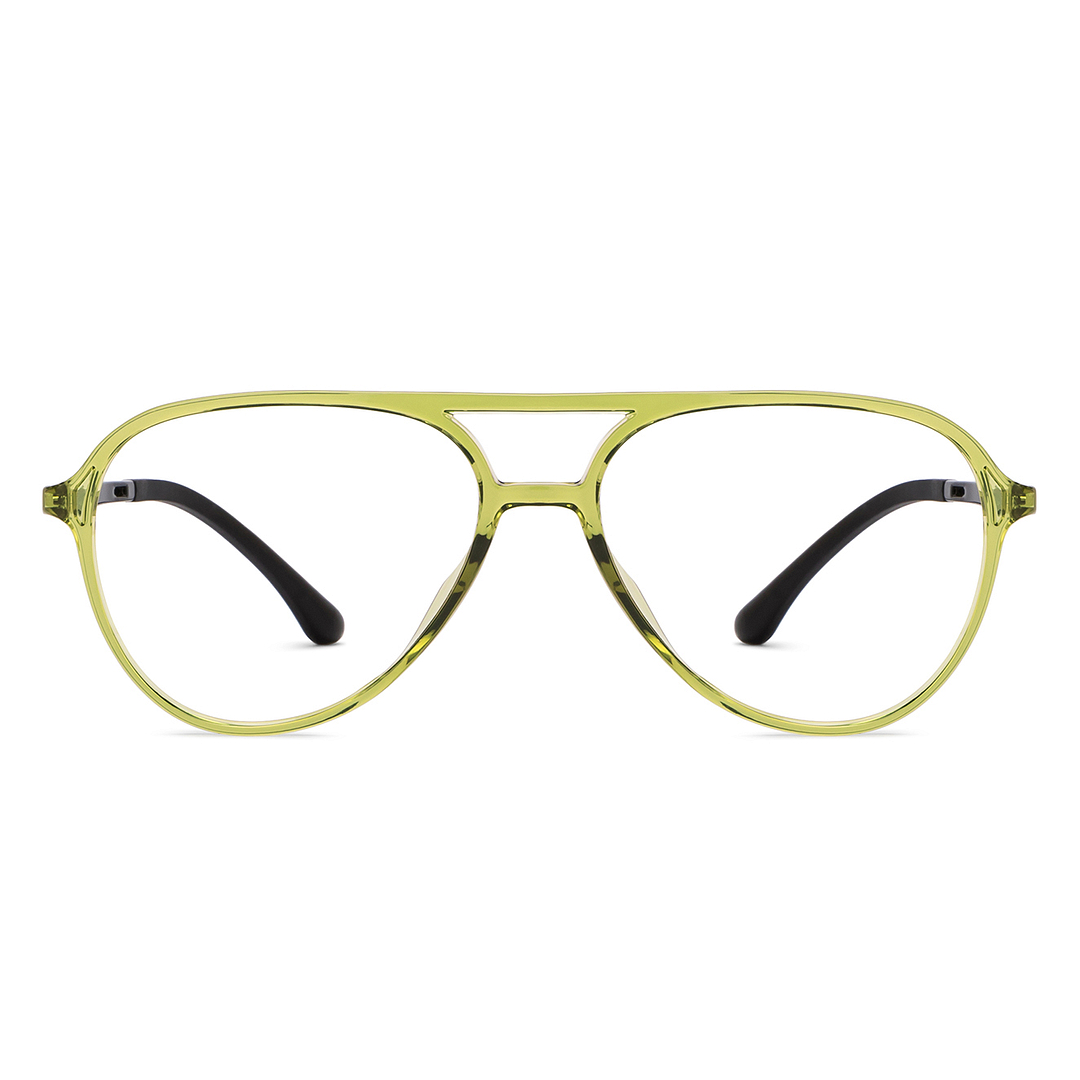 Lenskart Air Online Green Transparent Full Rim Aviator right side