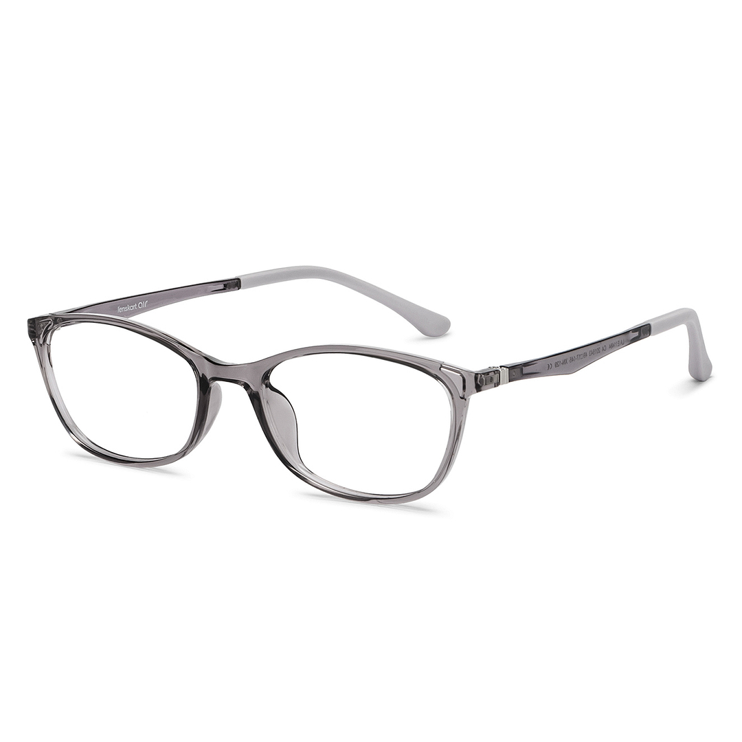 Lenskart Air Gray Transparent Full Rim Cat Eye left side
