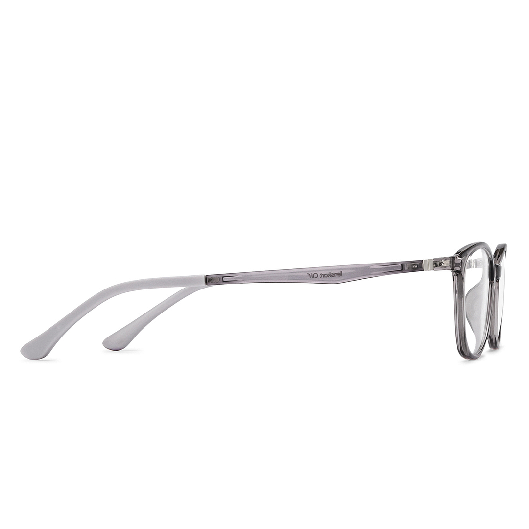 Lenskart Air Gray Transparent Full Rim Cat Eye left side