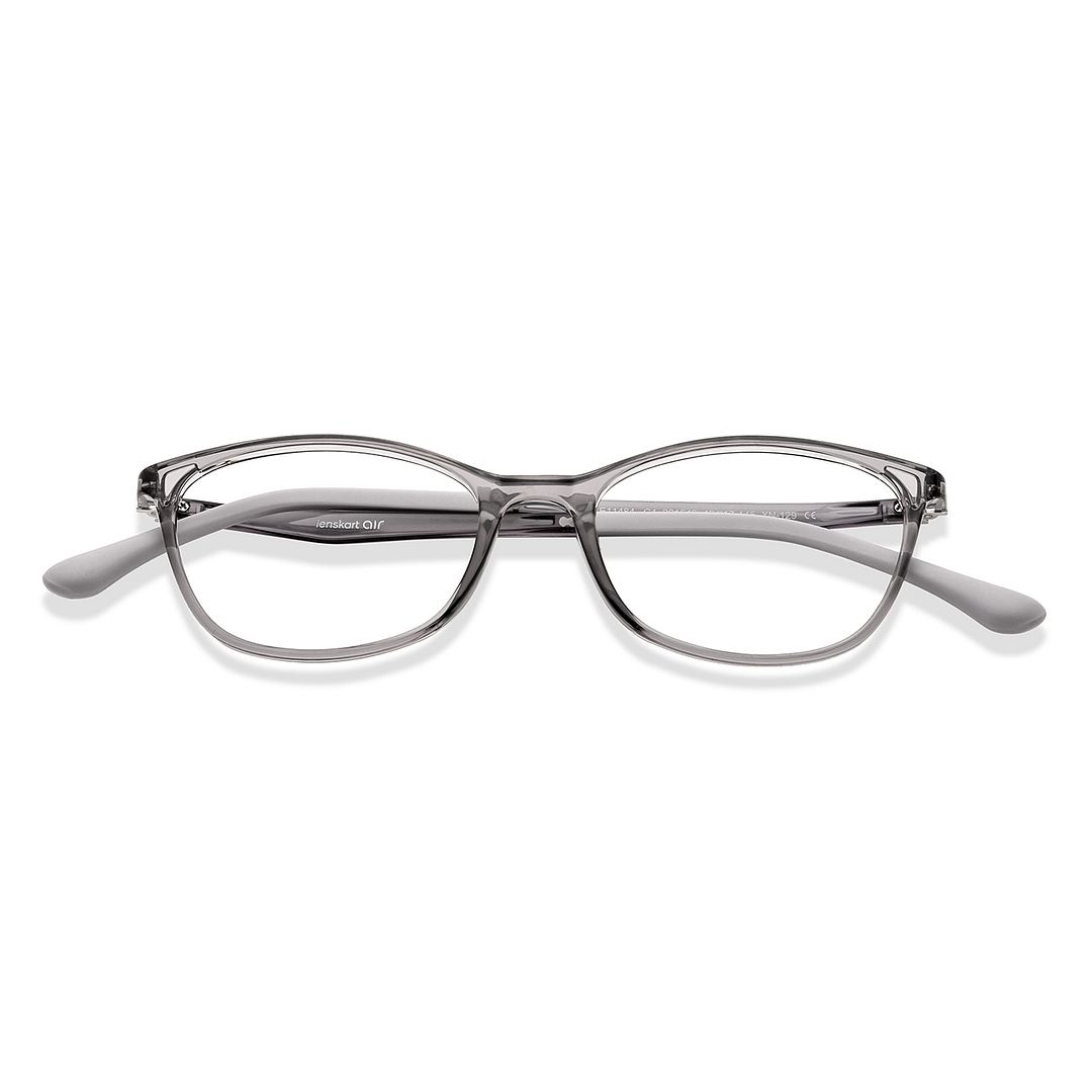 Lenskart Air Gray Transparent Full Rim Cat Eye left side