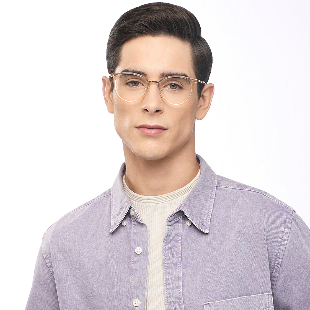 Lenskart Air Online Rose Gold Full Rim Round left side