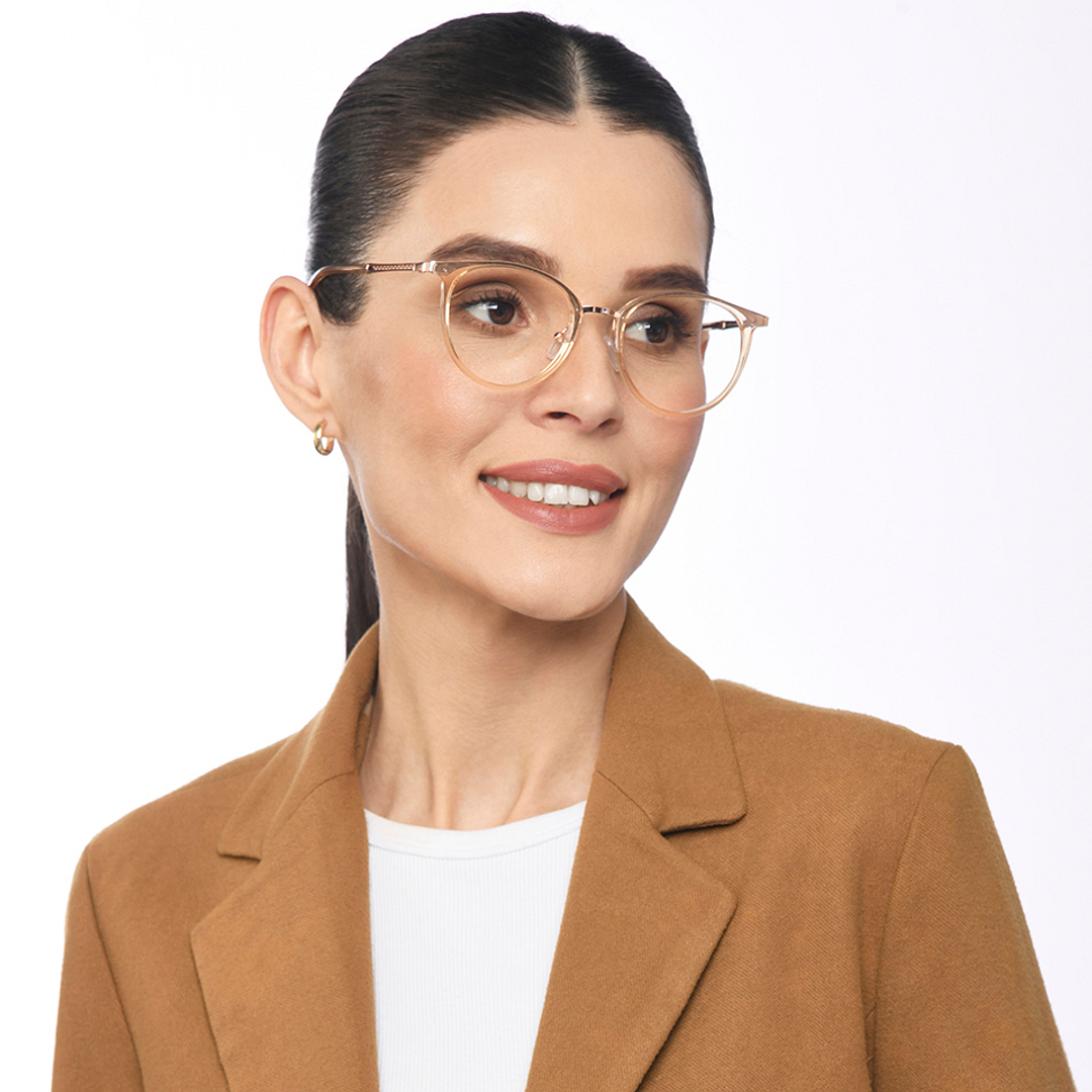 Lenskart Air Online Rose Gold Full Rim Round left side