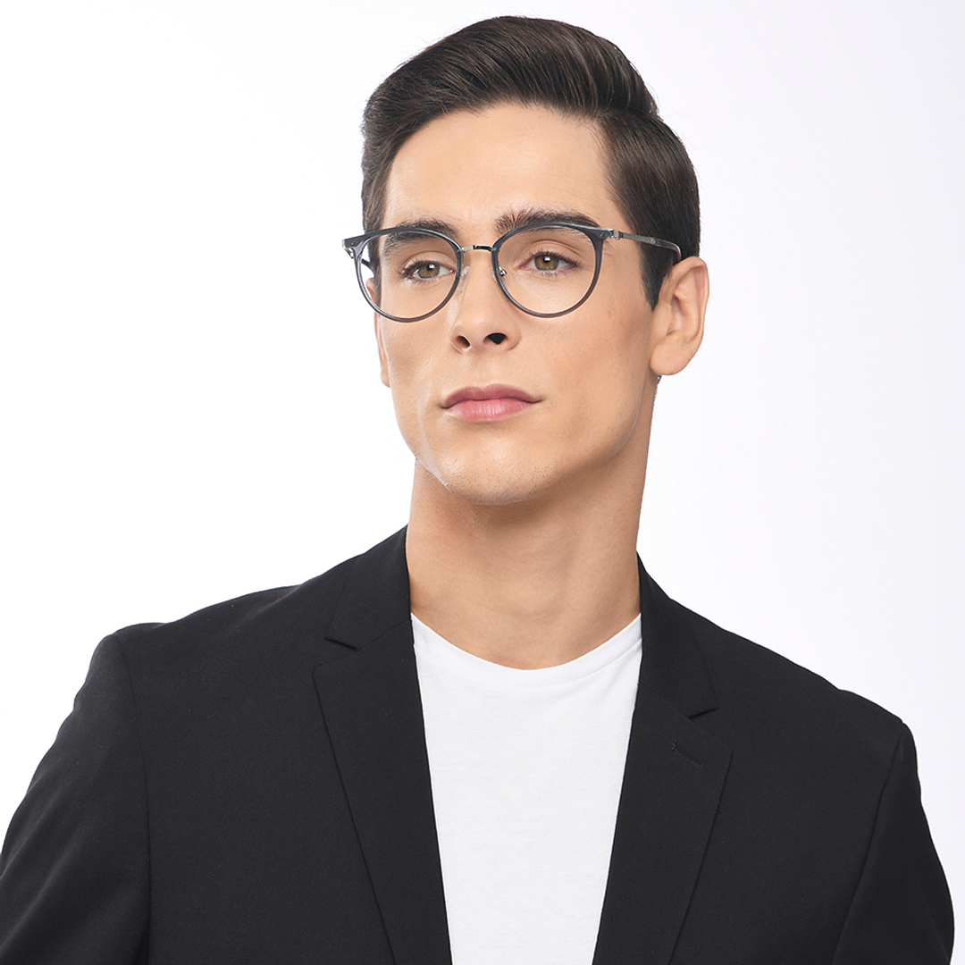 Lenskart Air Online Light Gray Full Rim Round right side