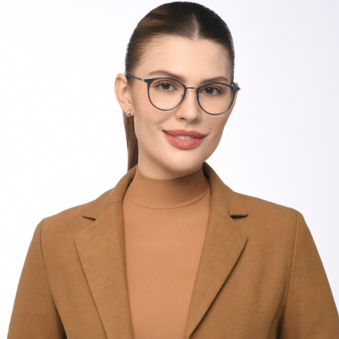 Lenskart Air Online Light Gray Full Rim Round right side