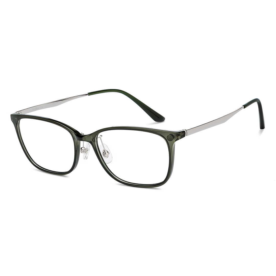 Lenskart Air Green Transparent Full Rim Square left side