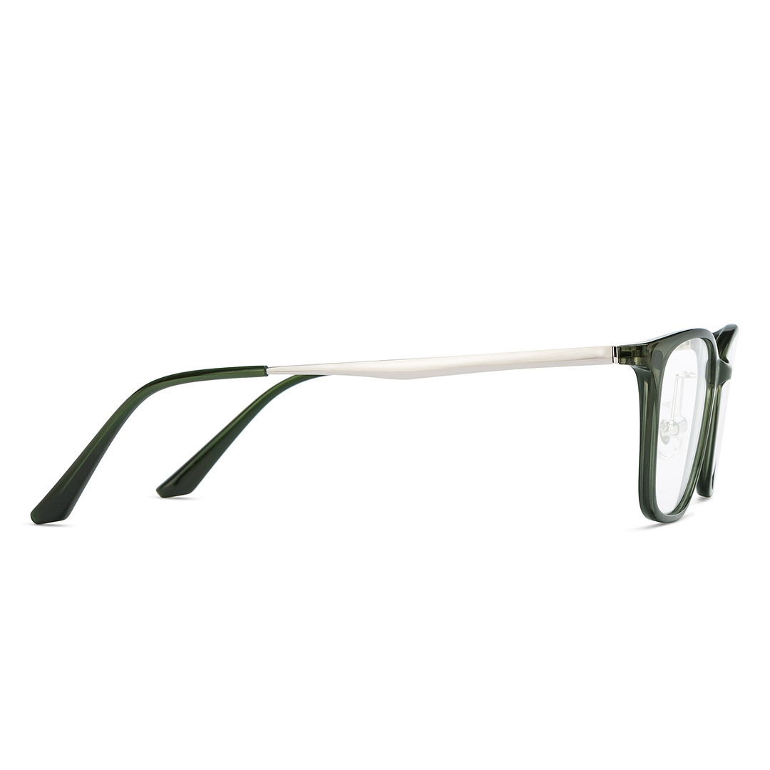 Lenskart Air Green Transparent Full Rim Square left side