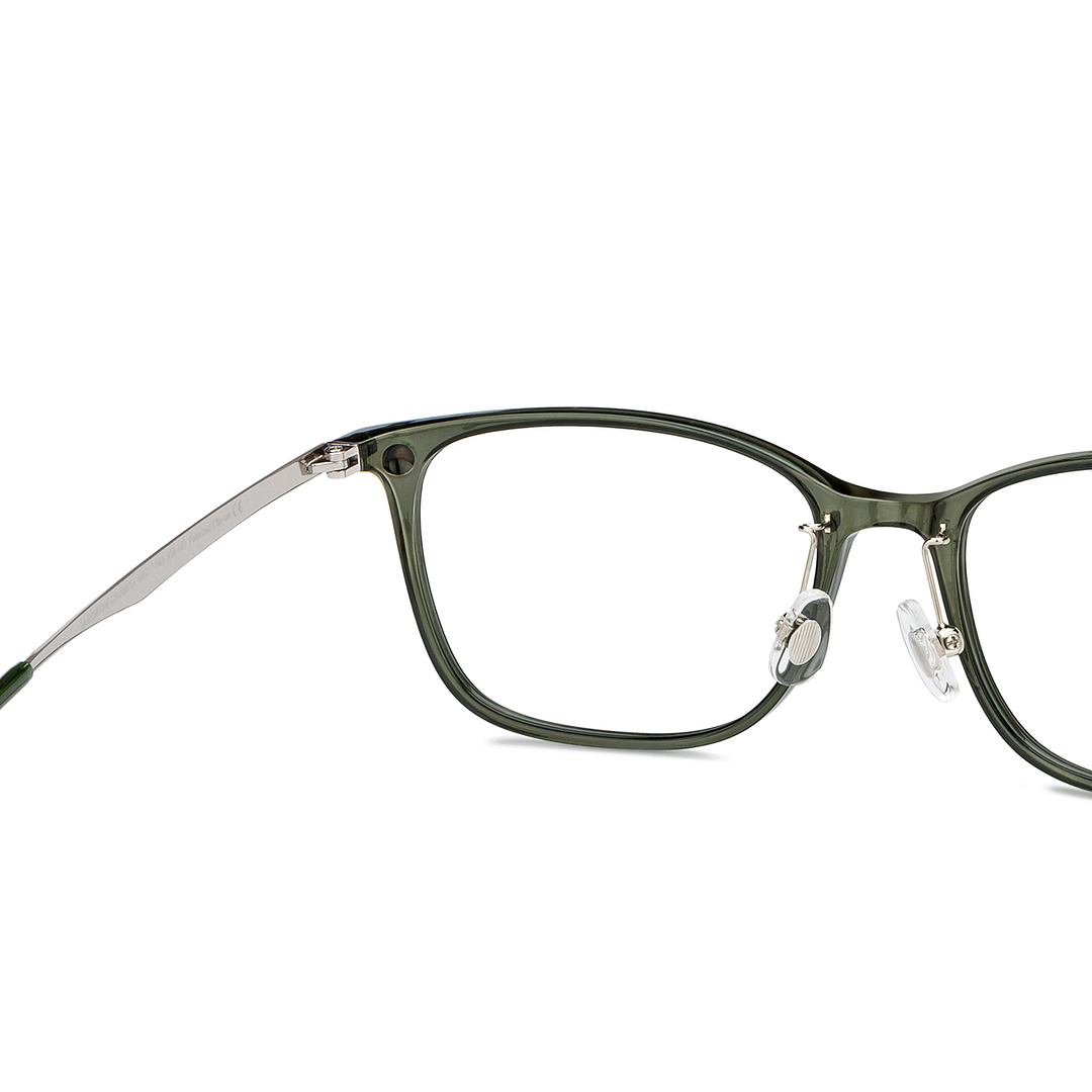 Lenskart Air Green Transparent Full Rim Square right side
