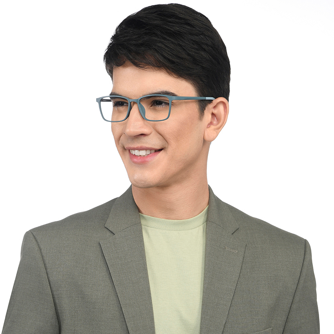 Lenskart Air Sky Blue Full Rim Rectangle right side