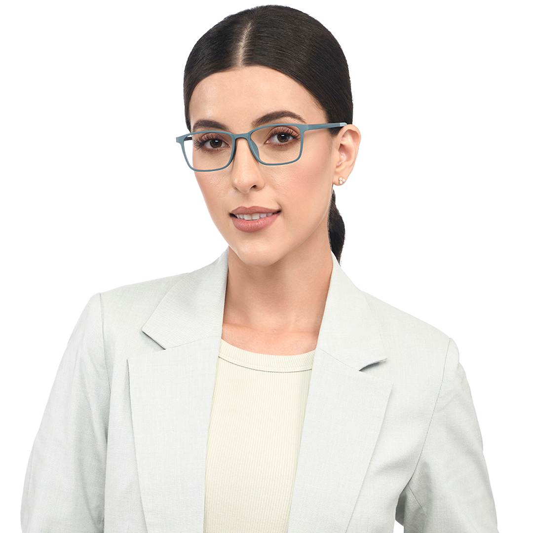 Lenskart Air Sky Blue Full Rim Rectangle right side