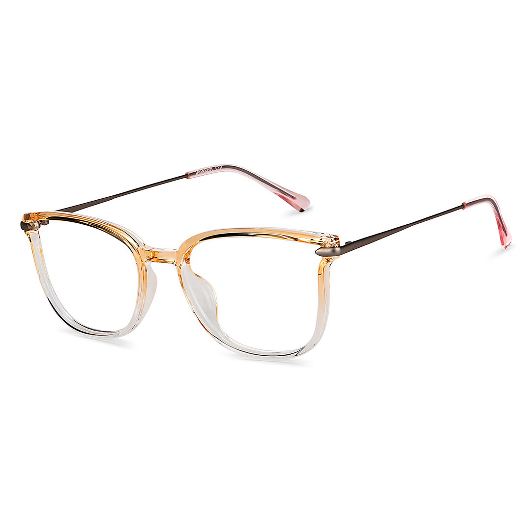 Lenskart Air Orange Transparent Full Rim Cat Eye right side