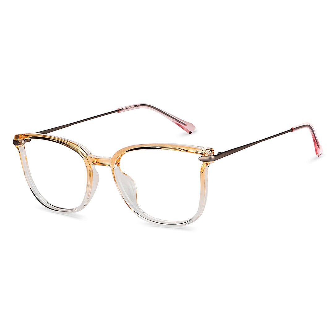 Lenskart Air Orange Transparent Full Rim Cat Eye right side