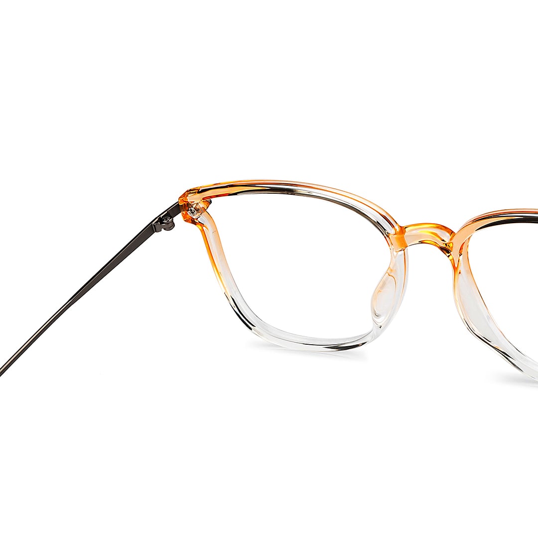 Lenskart Air Orange Transparent Full Rim Cat Eye right side
