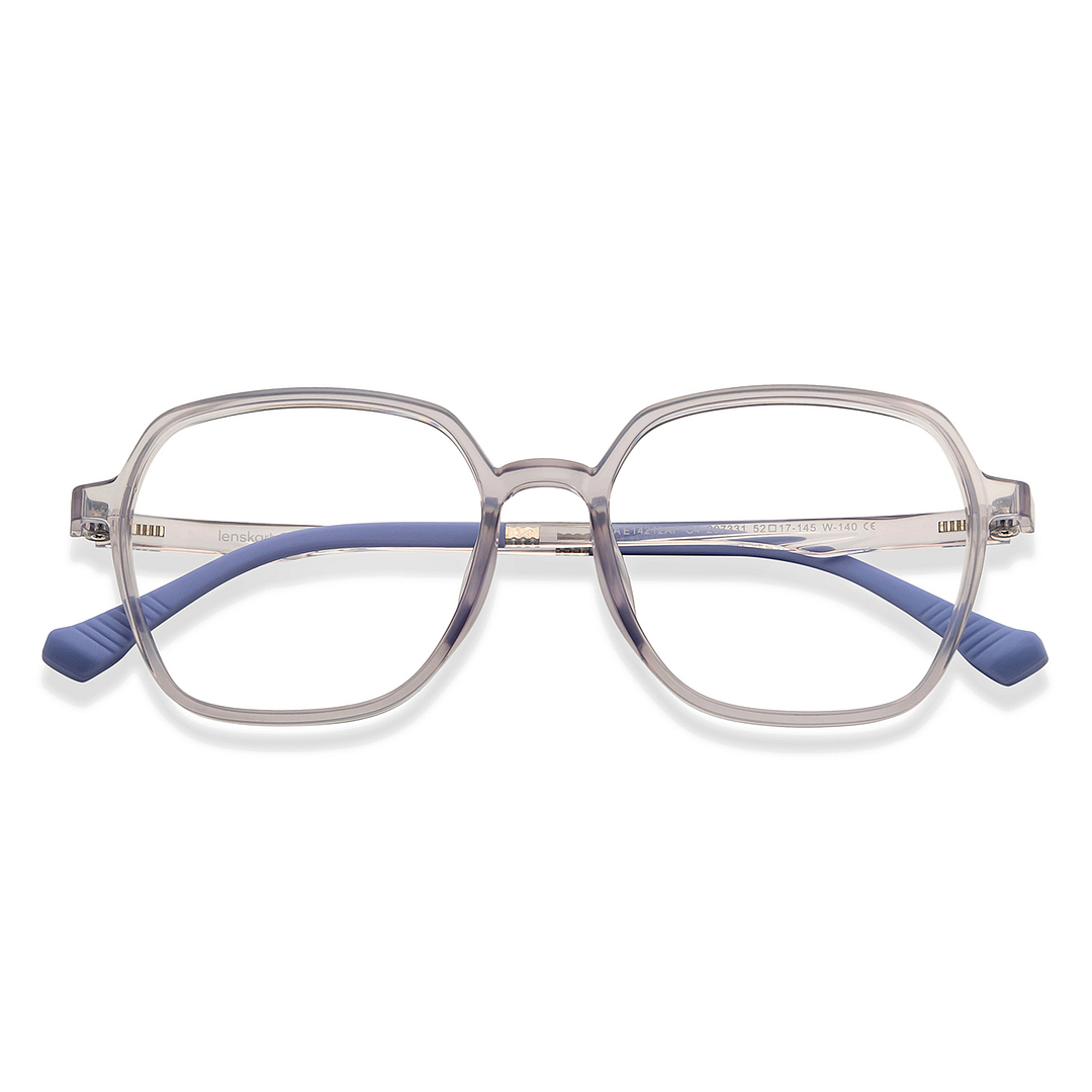 Lenskart Air Online Gray Transparent Full Rim Geometric left side