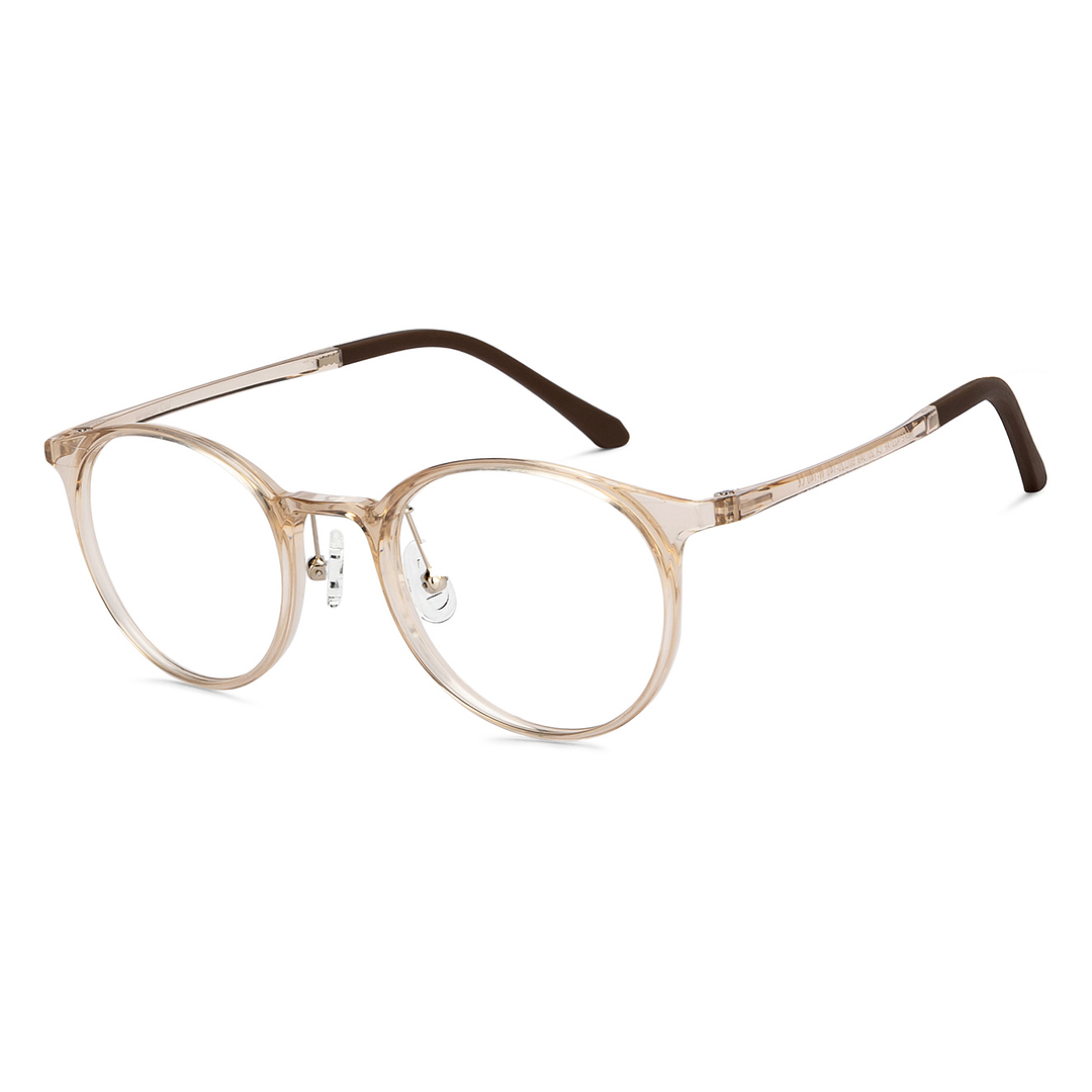Lenskart Air Online Brown Transparent Full Rim Round left side