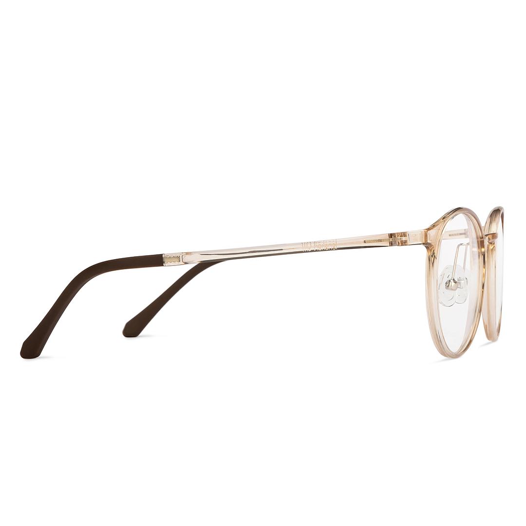 Lenskart Air Online Brown Transparent Full Rim Round left side