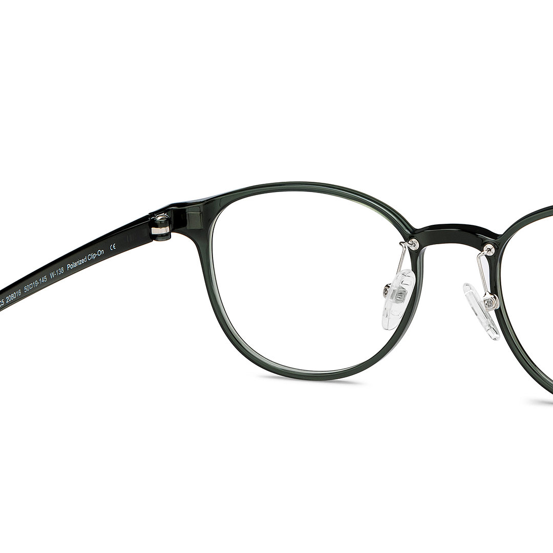 Lenskart Air Green Transparent Full Rim Round right side