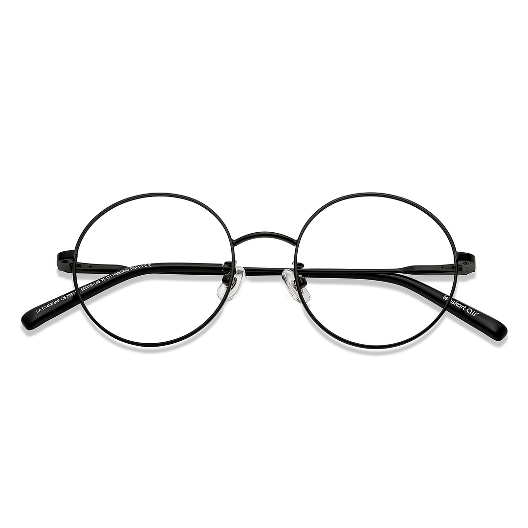 Lenskart Air Black Full Rim Round left side