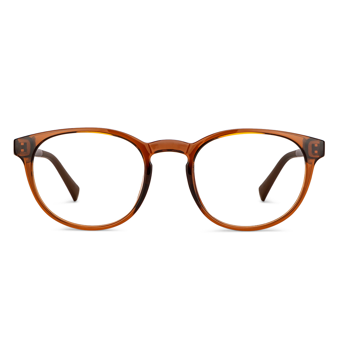 Lenskart Air Online Brown Transparent Full Rim Round left side