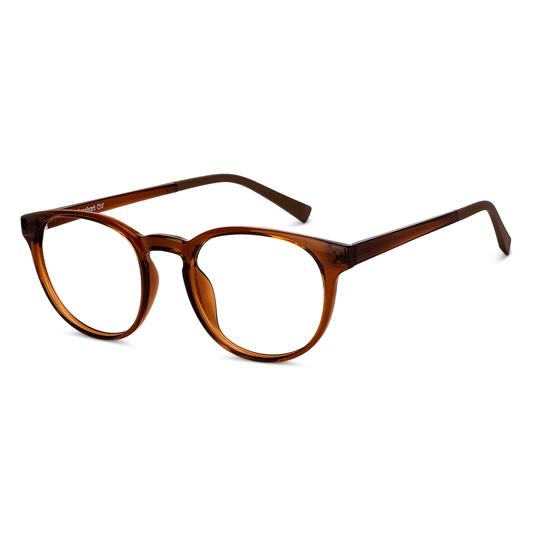 Lenskart Air Online Brown Transparent Full Rim Round right side