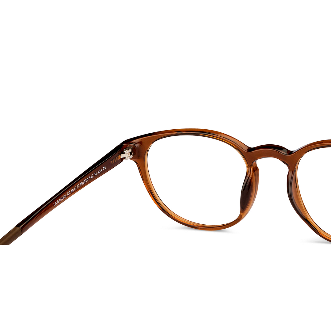 Lenskart Air Online Brown Transparent Full Rim Round right side