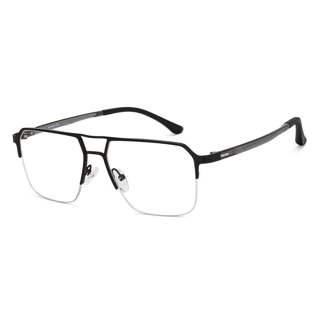 Lenskart Air Online Black Half Rim Aviator right side