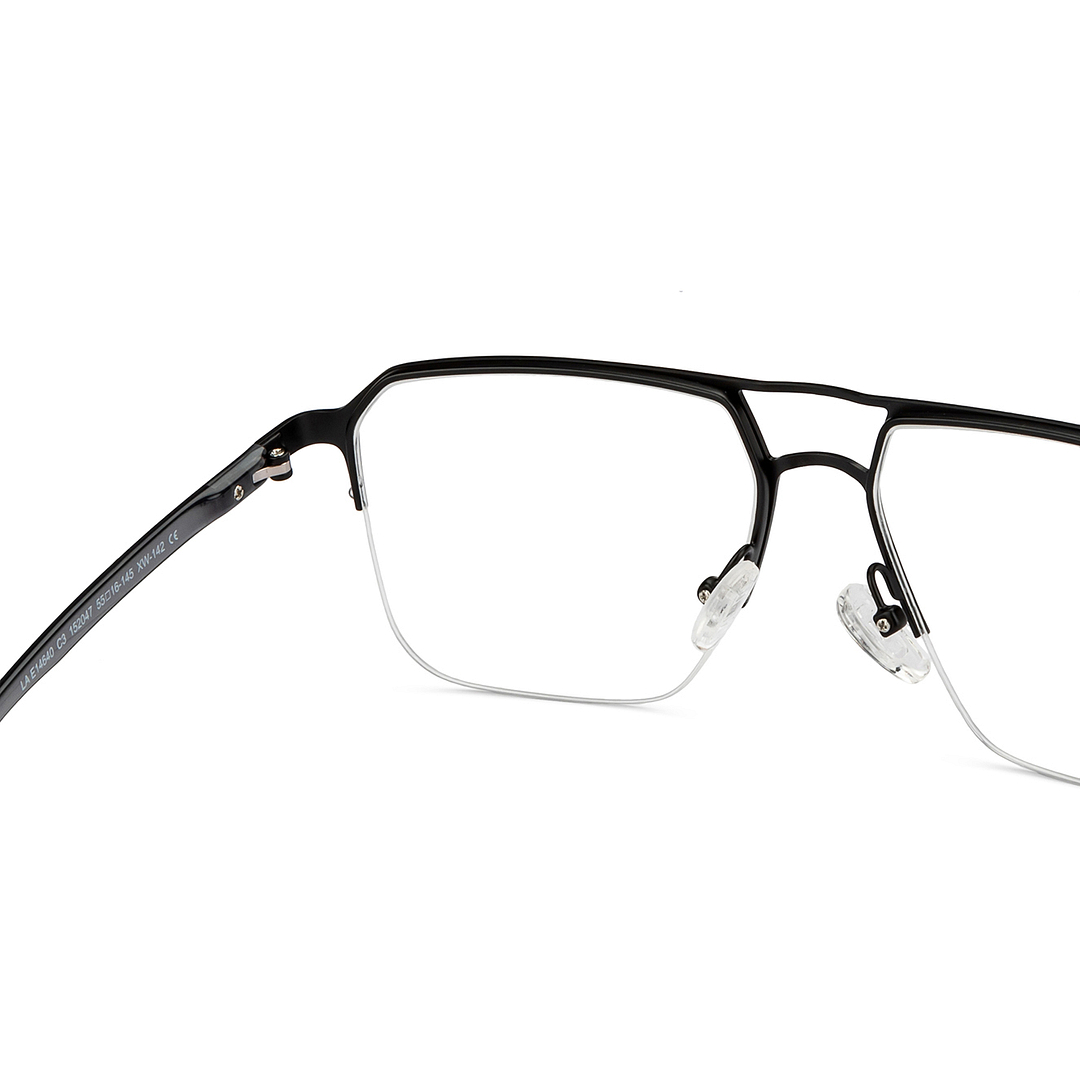 Lenskart Air Online Black Half Rim Aviator right side