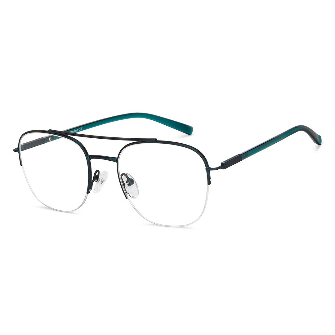 Lenskart Air Online Green Half Rim Aviator right side