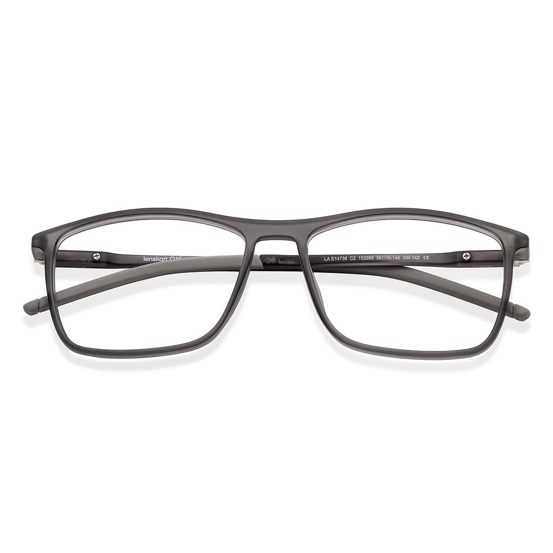 Lenskart Air Light Gray Full Rim Rectangle left side