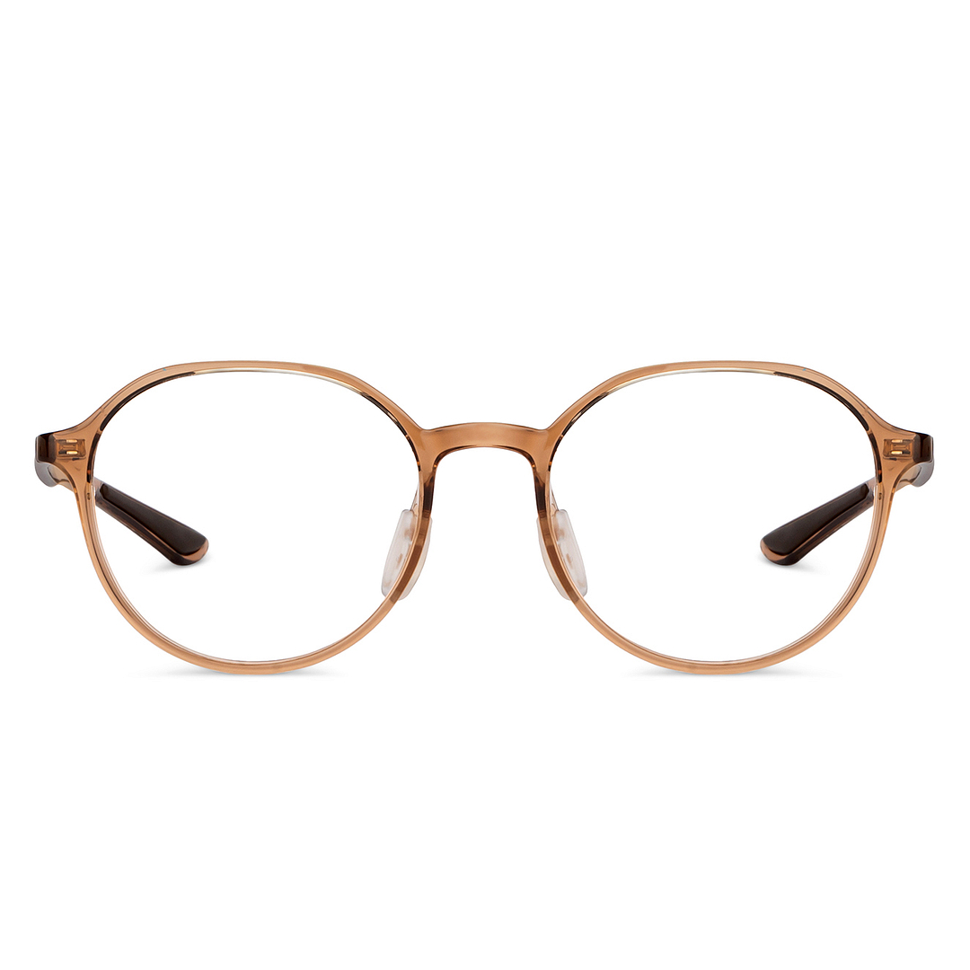 Lenskart Air Online Brown Transparent Full Rim Round left side