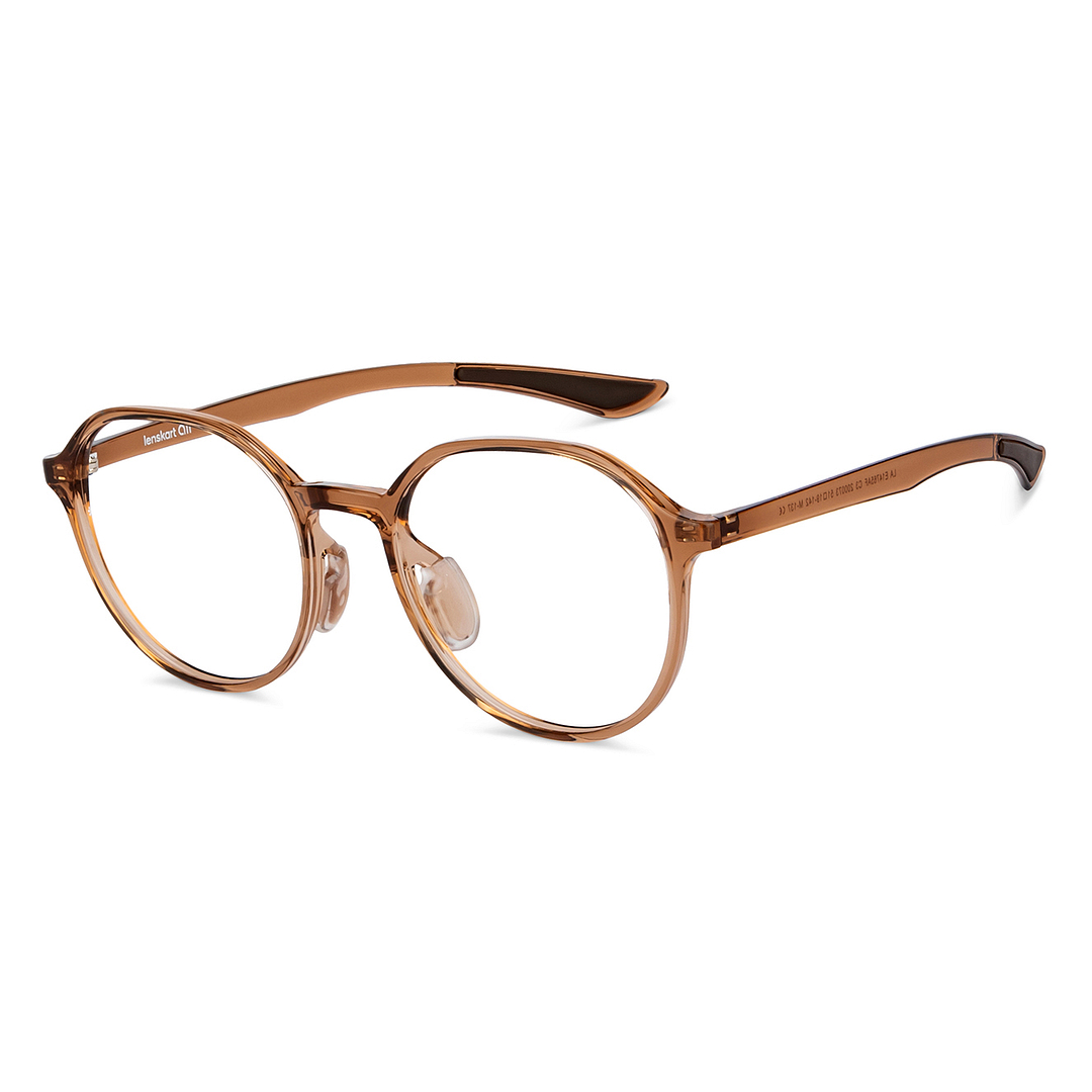 Lenskart Air Online Brown Transparent Full Rim Round right side