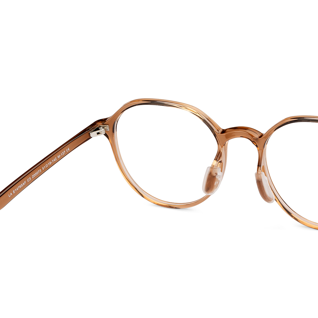 Lenskart Air Online Brown Transparent Full Rim Round right side