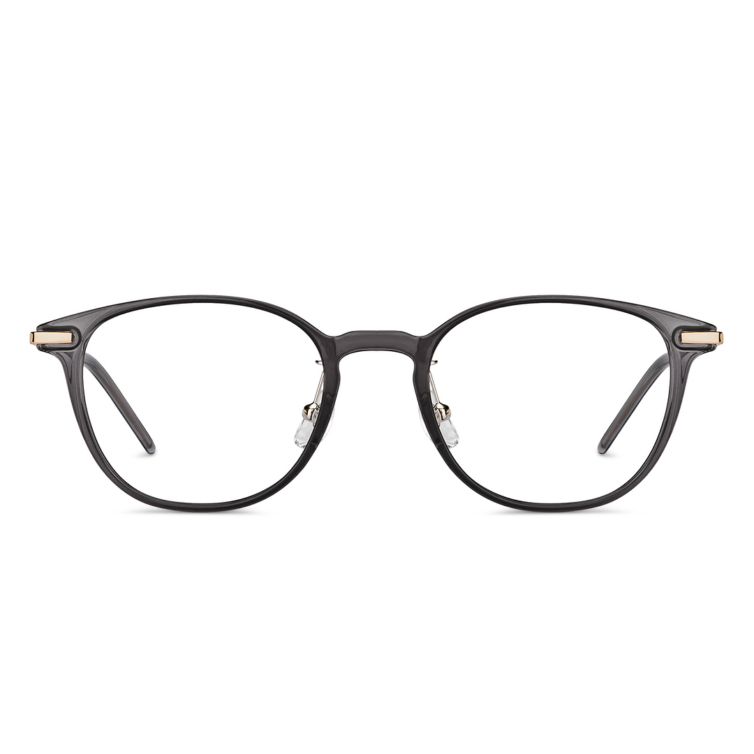 Lenskart Air Gray Transparent Full Rim Round right side