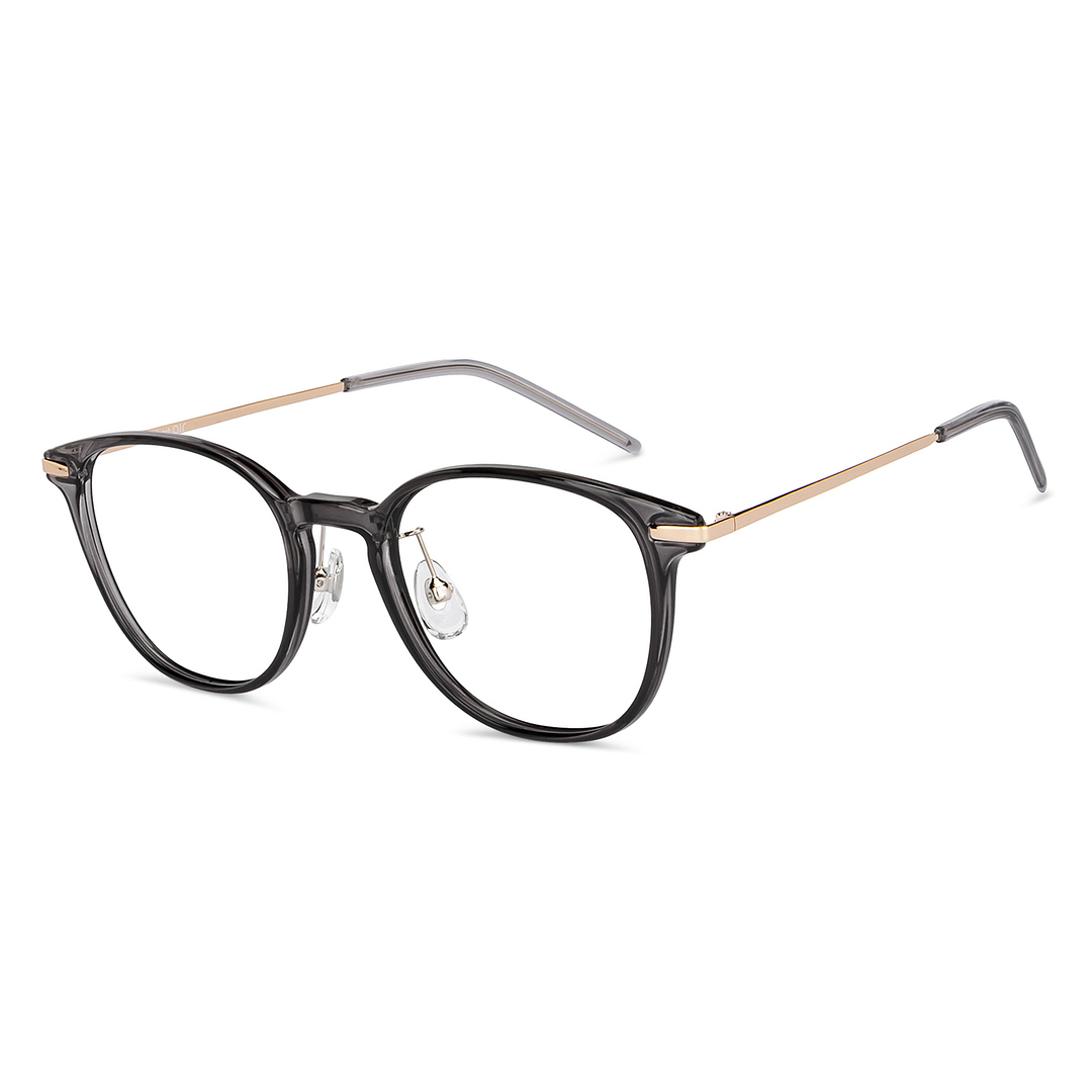 Lenskart Air Gray Transparent Full Rim Round left side