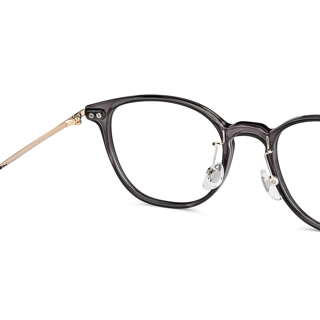 Lenskart Air Gray Transparent Full Rim Round right side