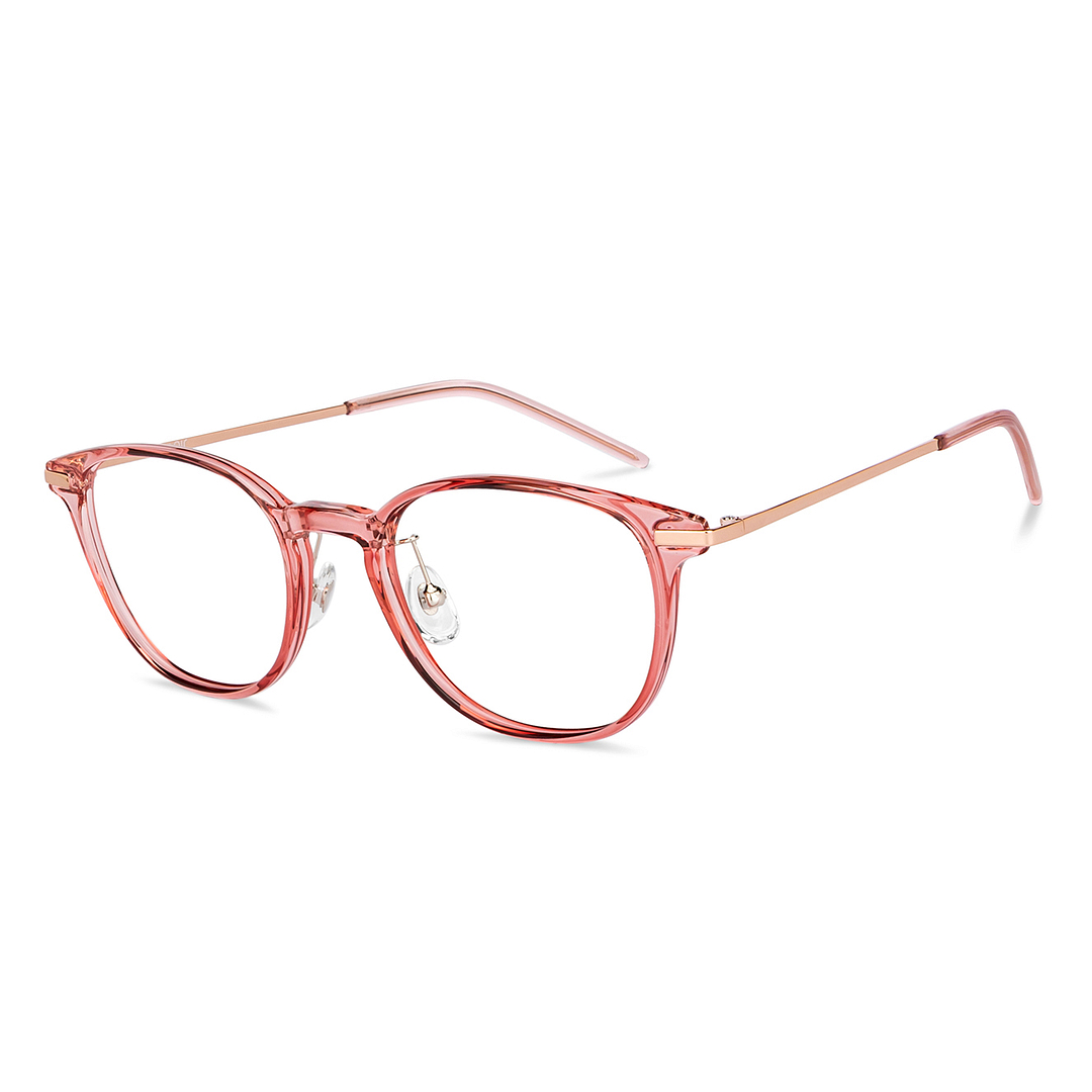 Lenskart Air Online Pink Transparent Full Rim Round right side