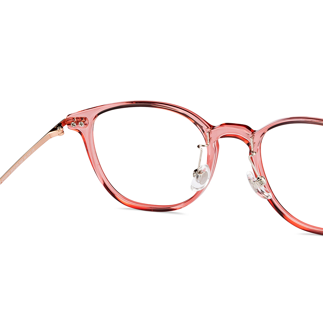 Lenskart Air Online Pink Transparent Full Rim Round right side