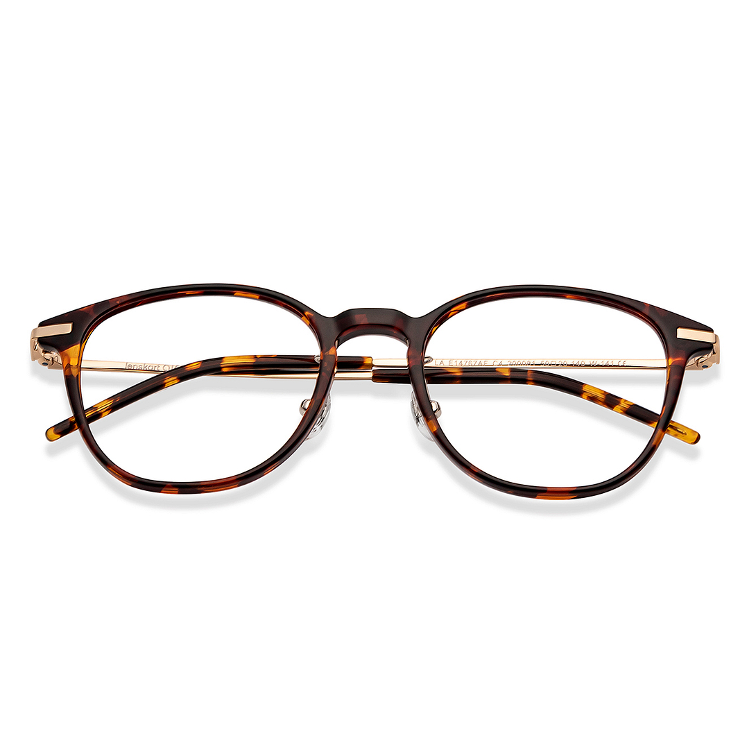 Lenskart Air Tortoise Full Rim Round left side
