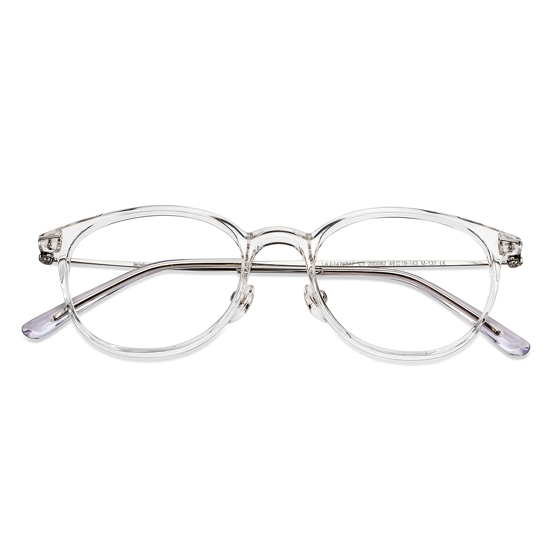 Lenskart Air Online Crystal Transparent Full Rim Round left side