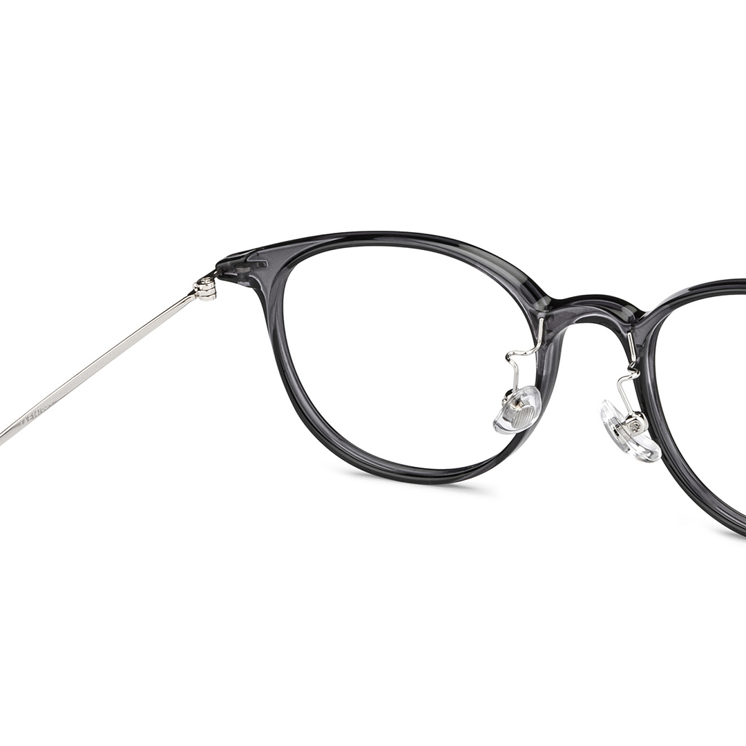 Lenskart Air Online Gray Transparent Full Rim Round right side