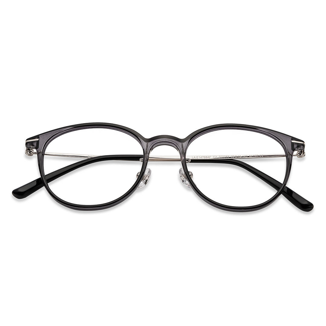 Lenskart Air Online Gray Transparent Full Rim Round left side